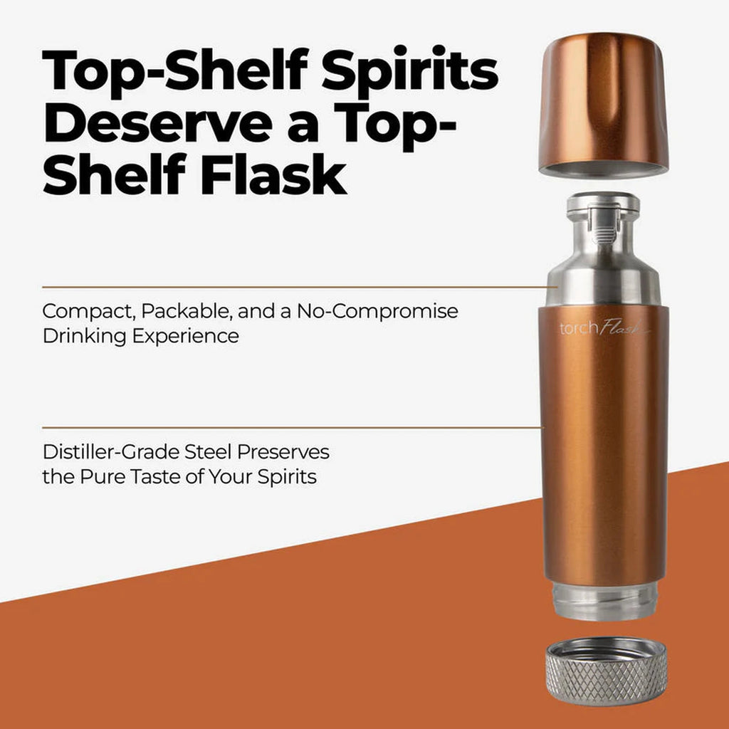 Torch Flask 9OZ High Camp Flasks - GUNMETAL
