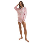 Z Supply 02. WOMENS APPAREL - WOMENS SHORTS - WOMENS SHORTS LOUNGE Women's Love First Heart Short PIM PINK MARSHMALLOW