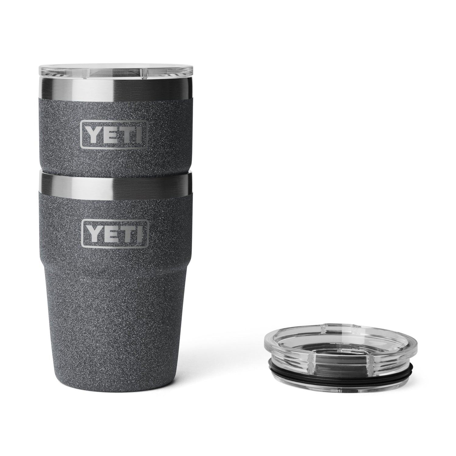 YETI 08. DRINKWARE - CUPS|MUGS - CUPS|MUGS Rambler 16 oz Stackable Cup with Magnetic Slider BLACK STONE