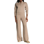 SPANX 02. WOMENS APPAREL - WOMENS HOODIES|SWEATERS - WOMENS PO Q ZIP Women's AirEssentials Shawl Collar Half Zip DUNE HEATHER