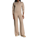 SPANX 02. WOMENS APPAREL - WOMENS HOODIES|SWEATERS - WOMENS PO Q ZIP Women's AirEssentials Shawl Collar Half Zip DUNE HEATHER