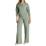 SPANX 02. WOMENS APPAREL - WOMENS HOODIES|SWEATERS - WOMENS PO Q ZIP Women's AirEssentials Shawl Collar Half Zip SAGE BRUSH HTR