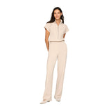 Women's Pintuck Half Zip Jumpsuit