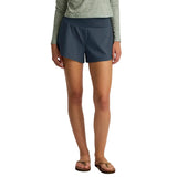 Free Fly Apparel 02. WOMENS APPAREL - WOMENS SHORTS - WOMENS SHORTS ACTIVE Women's Bamboo-Lined Active Breeze Short - 3" STORM CLOUD