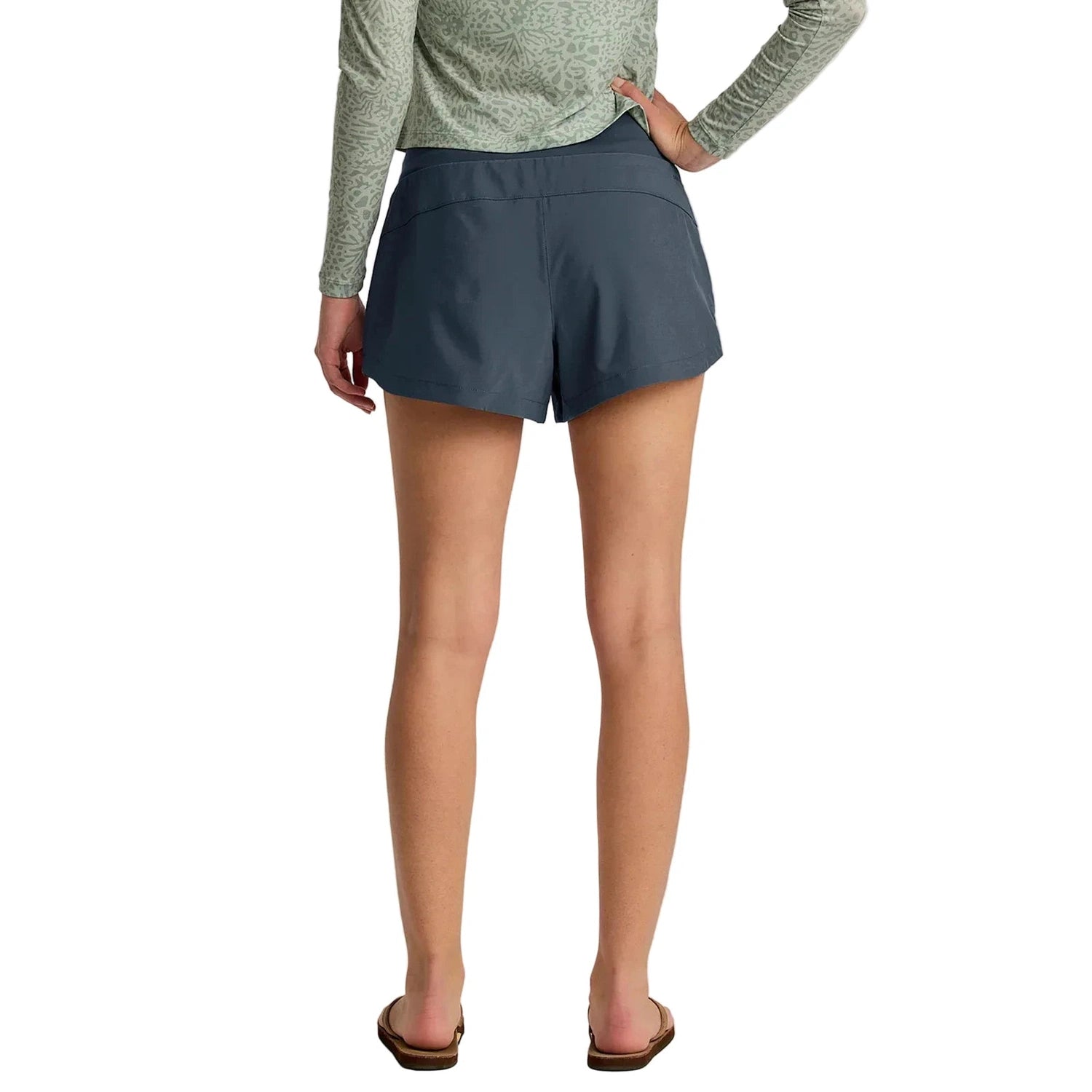 Free Fly Apparel 02. WOMENS APPAREL - WOMENS SHORTS - WOMENS SHORTS ACTIVE Women's Bamboo-Lined Active Breeze Short - 3" STORM CLOUD