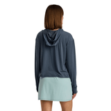 Free Fly Apparel 02. WOMENS APPAREL - WOMENS LS SHIRTS - WOMENS LS HOODY Women's Elevate Lightweight Hoodie STORM CLOUD