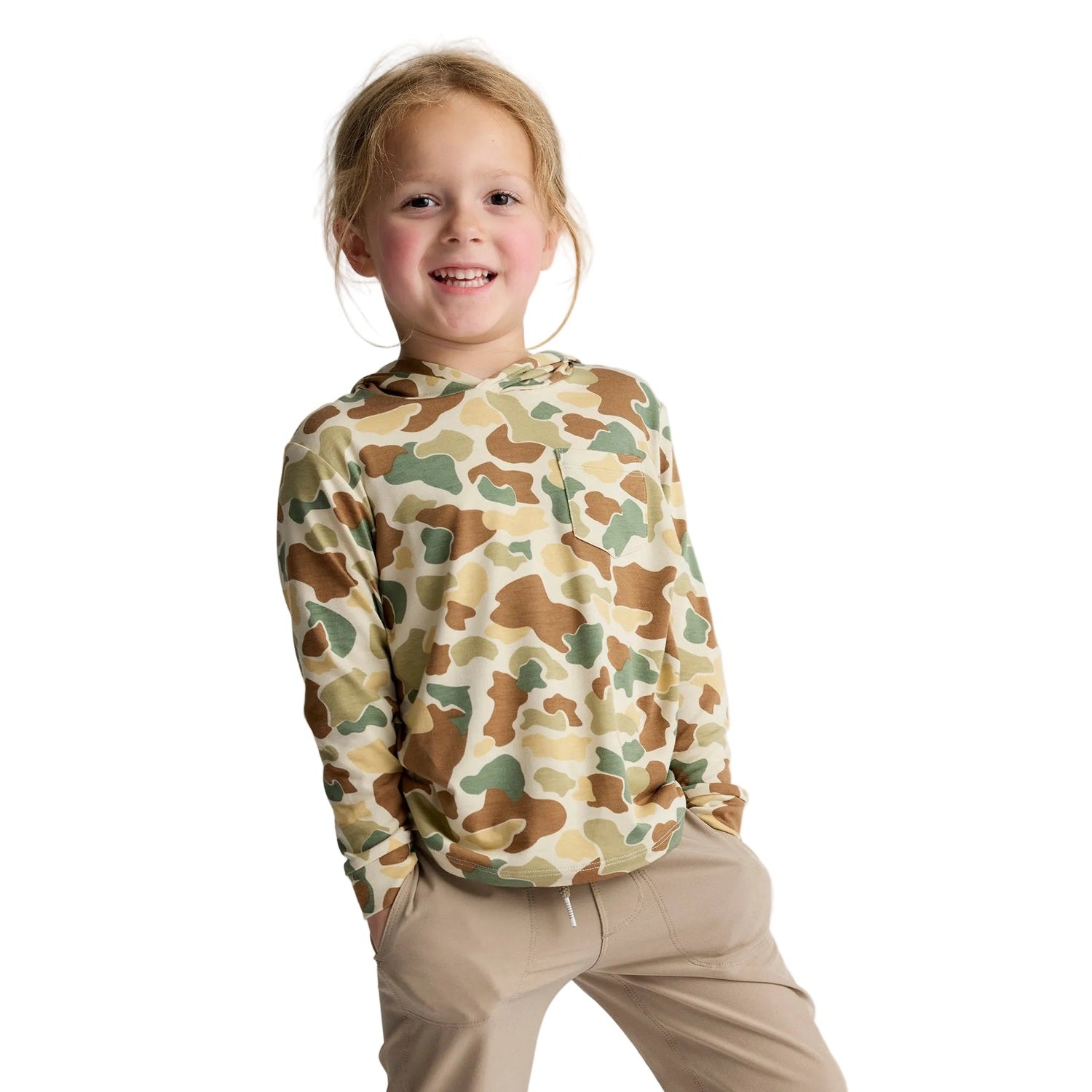 Free Fly Apparel 03. KIDS|BABY - BABY - BABY TOPS Toddler Bamboo Shade Hoody VINTAGE CAMO (S26)