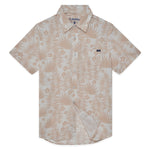 Chubbies 01. MENS APPAREL - MENS SS SHIRTS - MENS SS BUTTON UP Men's Breezetech Shirt THE FERN FLOW TAN