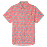 Chubbies 01. MENS APPAREL - MENS SS SHIRTS - MENS SS BUTTON UP Men's Breezetech Shirt THE ROCK-A-CROC RED