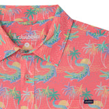 Chubbies 01. MENS APPAREL - MENS SS SHIRTS - MENS SS BUTTON UP Men's Breezetech Shirt THE ROCK-A-CROC RED