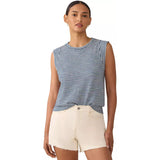 Faherty 02. WOMENS APPAREL - WOMENS SS SHIRTS - WOMENS TANK CASUAL Women's Unwashed Slub Muscle Tank ITN TITAN STRIPE