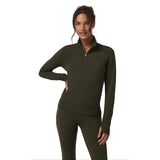 Vuori 02. WOMENS APPAREL - WOMENS HOODIES|SWEATERS - WOMENS PO Q ZIP Women's Chilled Out Half Zip OLV OLIVE
