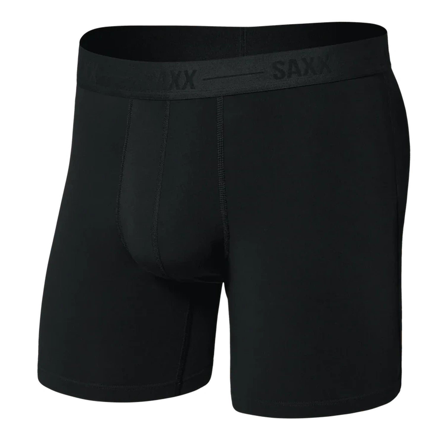 Saxx 01. MENS APPAREL - MENS UNDERWEAR - MENS UNDERWEAR Men's Smooth Luxe Micro Modal Boxer Brief 6" BLACK