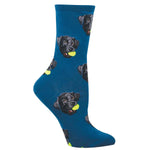 Socksmith 06. SOCKS - WOMENS SOCKS - WOMENS SOCKS GIFT Black Lab Crew Socks TEAL 9-11