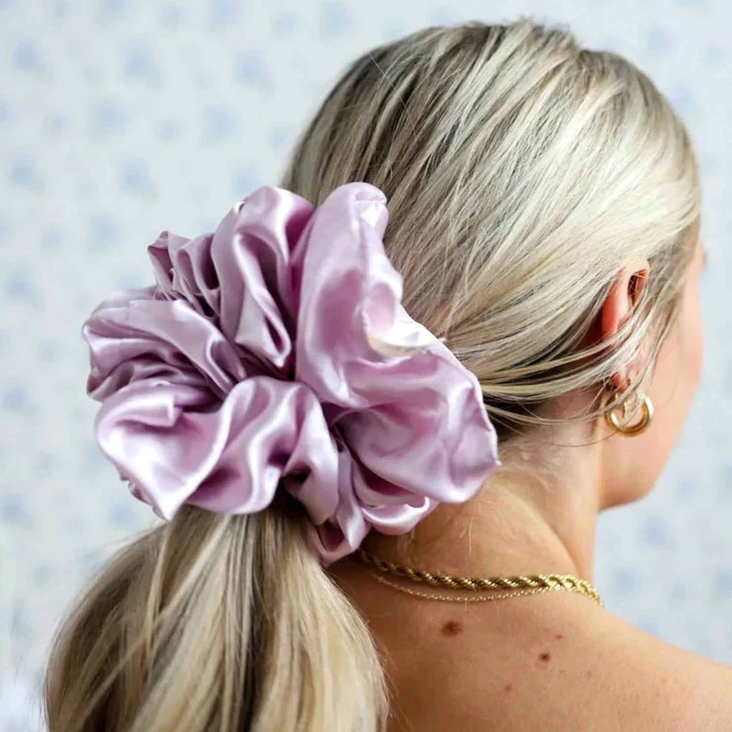 KAXI 10. GIFTS|ACCESSORIES - WOMENS ACCESSORIES - WOMENS HAIR ACCESSORIES Jumbo Sleep Silk | Satin Scrunchies LAVENDER