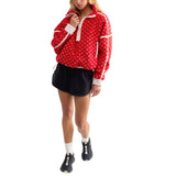 Women's Mountain High Printed Half Zip Fleece
