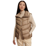 Varley 02. WOMENS APPAREL - WOMENS VEST - WOMENS VEST INSULATED Women's Bextor Lightweight Down Gilet SITA SIMPLY TAUPE