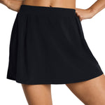 SPANX 02. WOMENS APPAREL - WOMENS DRESS|SKIRT - WOMENS SKIRT ACTIVE Women's SpanxShape Get Moving Pleated Skort 14" VERY BLACK