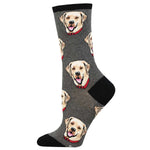 Socksmith 06. SOCKS - WOMENS SOCKS - WOMENS SOCKS GIFT Labrador Crew Socks CHARCOAL HEATHER 9-11