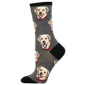 Labrador Crew Socks Socksmith - CHARCOAL HEATHER / 9-11