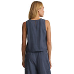 Z Supply 02. WOMENS APPAREL - WOMENS SS SHIRTS - WOMENS TANK CASUAL Women's Sloane Linen Top VIN VINTAGE INDIGO