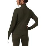 Vuori 02. WOMENS APPAREL - WOMENS HOODIES|SWEATERS - WOMENS PO Q ZIP Women's Chilled Out Half Zip OLV OLIVE