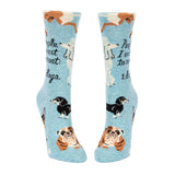 Blue Q 06. SOCKS - WOMENS SOCKS - WOMENS SOCKS GIFT Women's People to Meet: Dogs Crew Socks