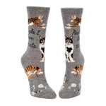 Blue Q 06. SOCKS - WOMENS SOCKS - WOMENS SOCKS GIFT Women's People I Love: Cats Crew Socks