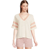 Women's Sunwashed Slub Varsity Tee