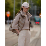 Varley 02. WOMENS APPAREL - WOMENS VEST - WOMENS VEST INSULATED Women's Bextor Lightweight Down Gilet SITA SIMPLY TAUPE