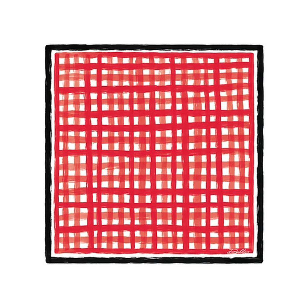 Tailgate Check Scarf in Red & Black