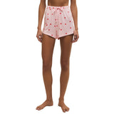 Z Supply 02. WOMENS APPAREL - WOMENS SHORTS - WOMENS SHORTS LOUNGE Women's Love First Heart Short PIM PINK MARSHMALLOW