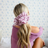 KAXI 10. GIFTS|ACCESSORIES - WOMENS ACCESSORIES - WOMENS HAIR ACCESSORIES Jumbo Sleep Silk | Satin Scrunchies LAVENDER