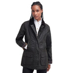 Barbour 02. WOMENS APPAREL - WOMENS JACKETS - WOMENS JACKETS CASUAL Women's Classic Beadnell Wax Jacket OL71 OLIVE