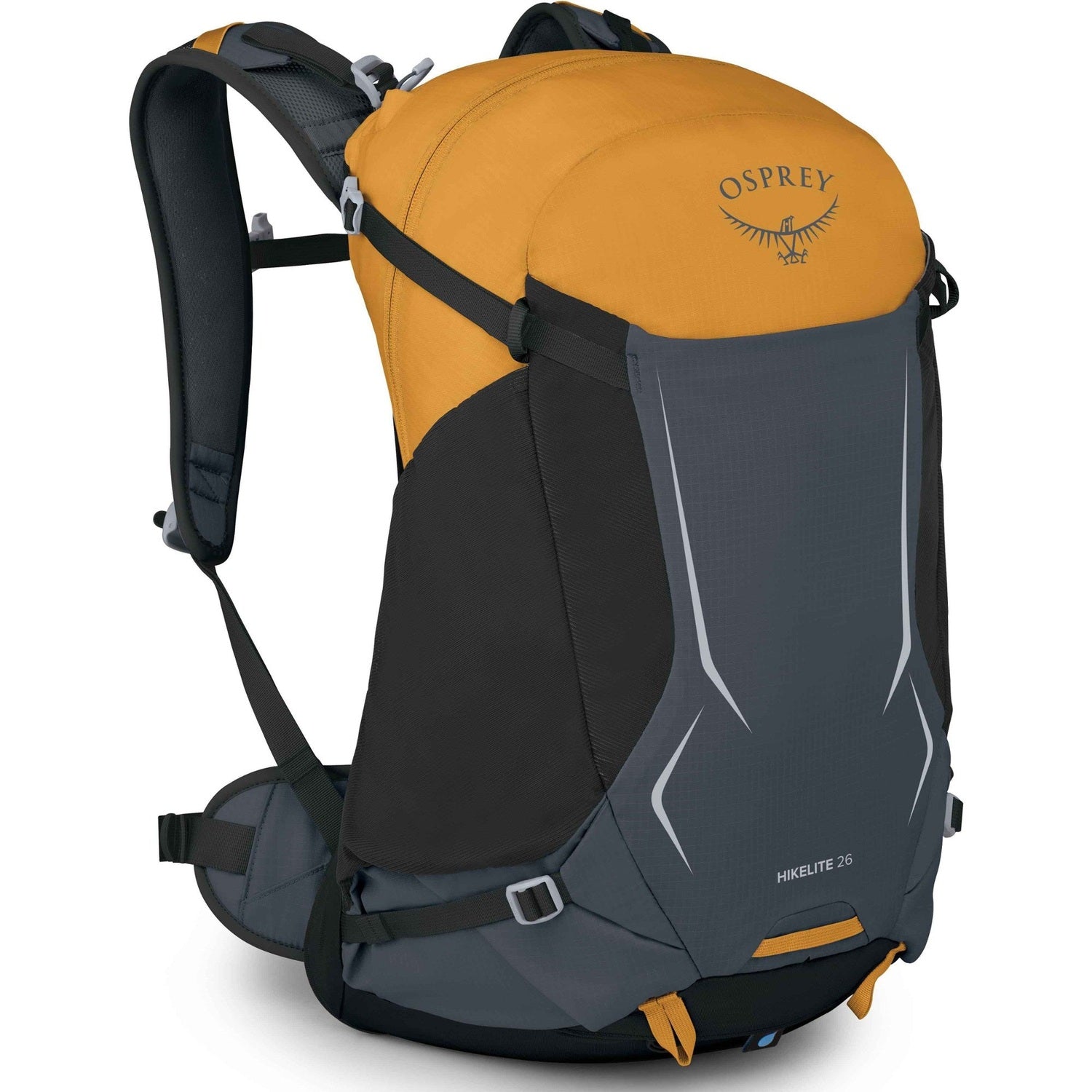 backpacks similar to osprey hike lite Hikelite 26L Hiking Backpack for Men and Women - Lightweight Daypack with Breathable Backpanel and Raincover featuring a capacity of 18 liters Hikelite 26 Tungsten Yellow