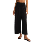 Z Supply 02. WOMENS APPAREL - WOMENS PANTS - WOMENS PANTS CASUAL Women's Scout Textured Slub Pant BLK BLACK (S26)