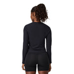 Vuori 02. WOMENS APPAREL - WOMENS LS SHIRTS - WOMENS LS CASUAL Women's Long Sleeve Pose Crew BLK BLACK