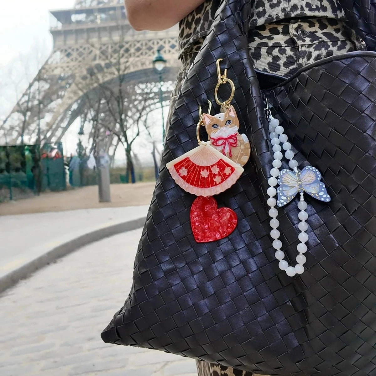 Heart Bag Charm + Keychain Solar Eclipse