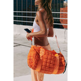 FP Movement 09. PACKS|LUGGAGE - PACK|CASUAL - WAIST|SLING|MESSENGER|PURSE Women's Quilted Duffle 8837 TANGERINE OS