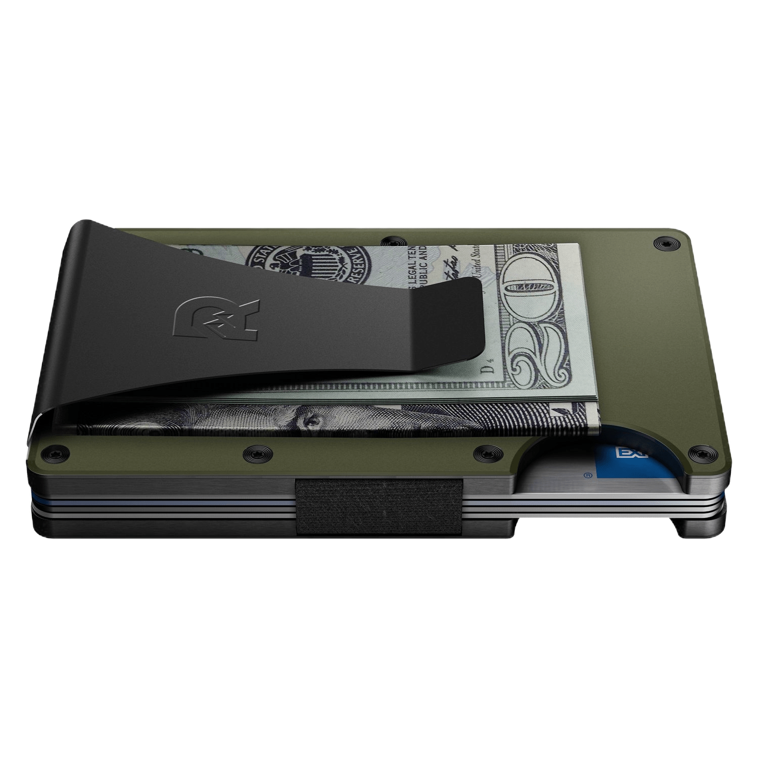 Ridge 10. GIFTS|ACCESSORIES - MENS ACCESSORIES - MENS WALLETS The Ridge Aluminum MATTE OLIVE MONEY CLIP