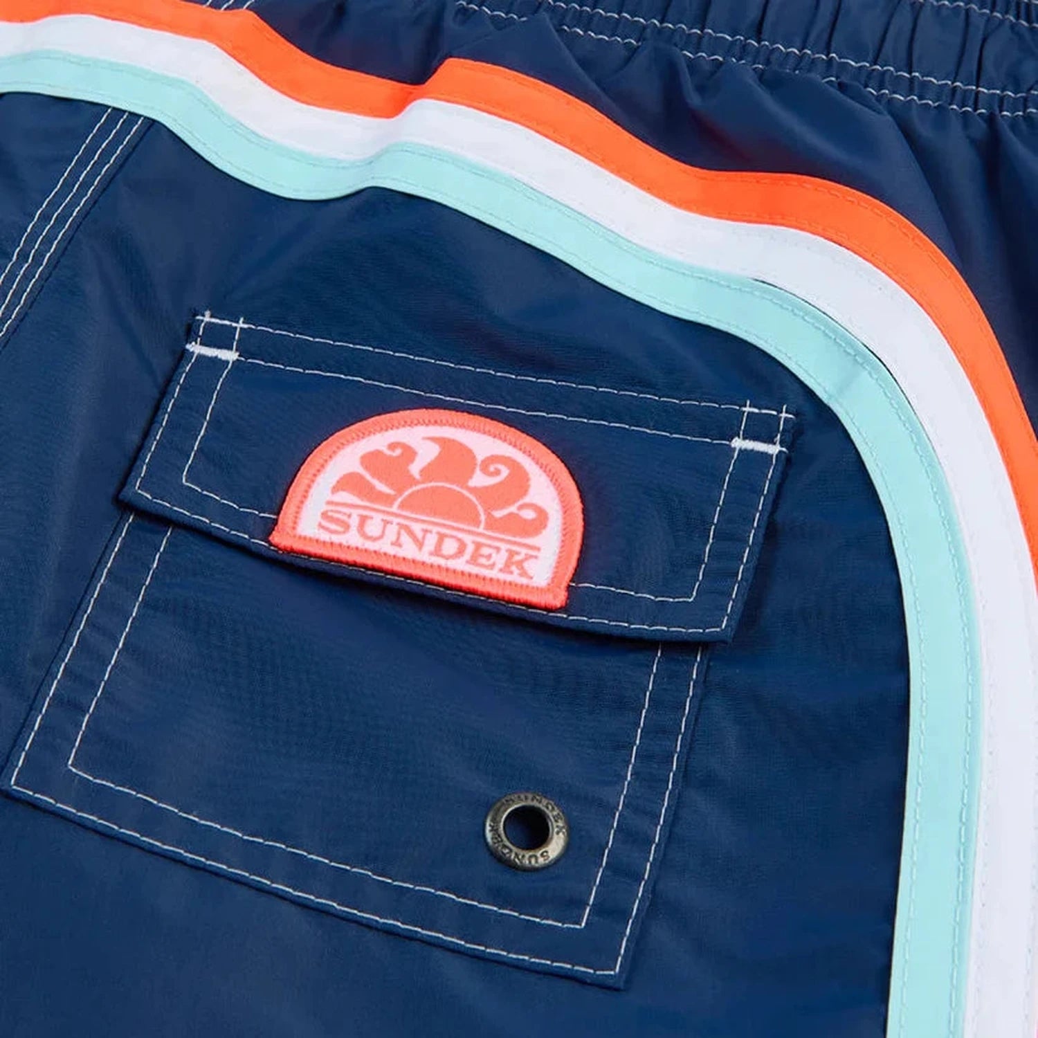 Sundek 03. KIDS|BABY - KIDS - KIDS BOTTOMS Boys' Iconic Taffeta Swim Shorts – Short Elasticated Waist NAVY