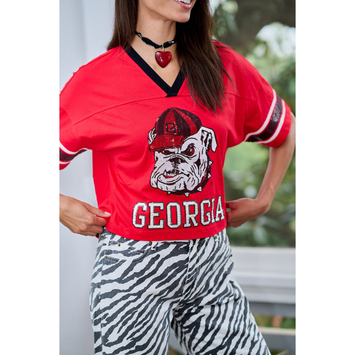 Women’s The Blitz Sequin Jersey Tee Stewart Simmons