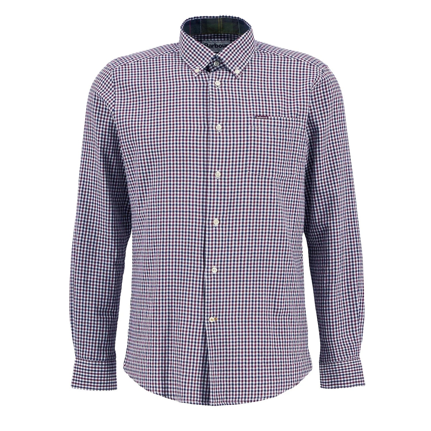 Barbour 01. MENS APPAREL - MENS LS SHIRTS - MENS LS BUTTON UP Men's Padshaw Tailored Gingham Shirt RICH RED