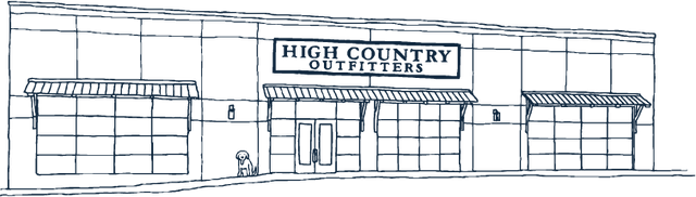 Hand-drawn storefront of the Buckhead store