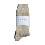 Le Bon Shoppe 06. SOCKS - WOMENS SOCKS - WOMENS SOCKS GIFT Cottage Socks OATMEAL