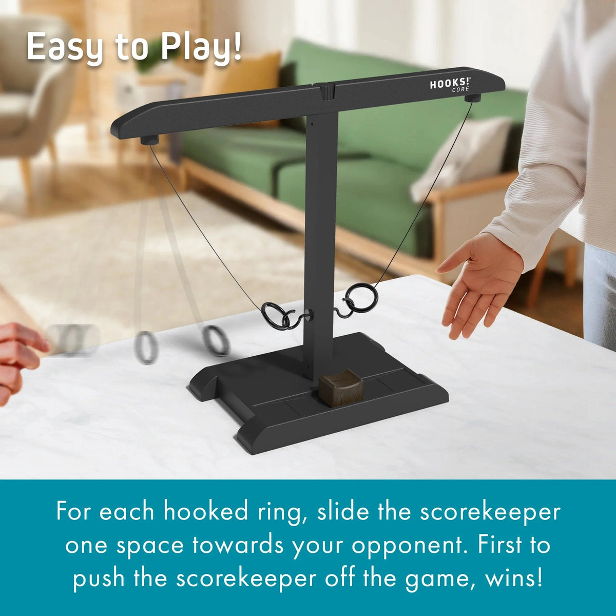 HOOKS! CORE - Ring Toss Game With Built-In Scoring Craggy