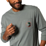 Duck Head 01. MENS APPAREL - MENS T-SHIRTS - MENS T-SHIRT SS Men's Duck Head Logo Long Sleeve T-Shirt 029 SEDONA SAGE