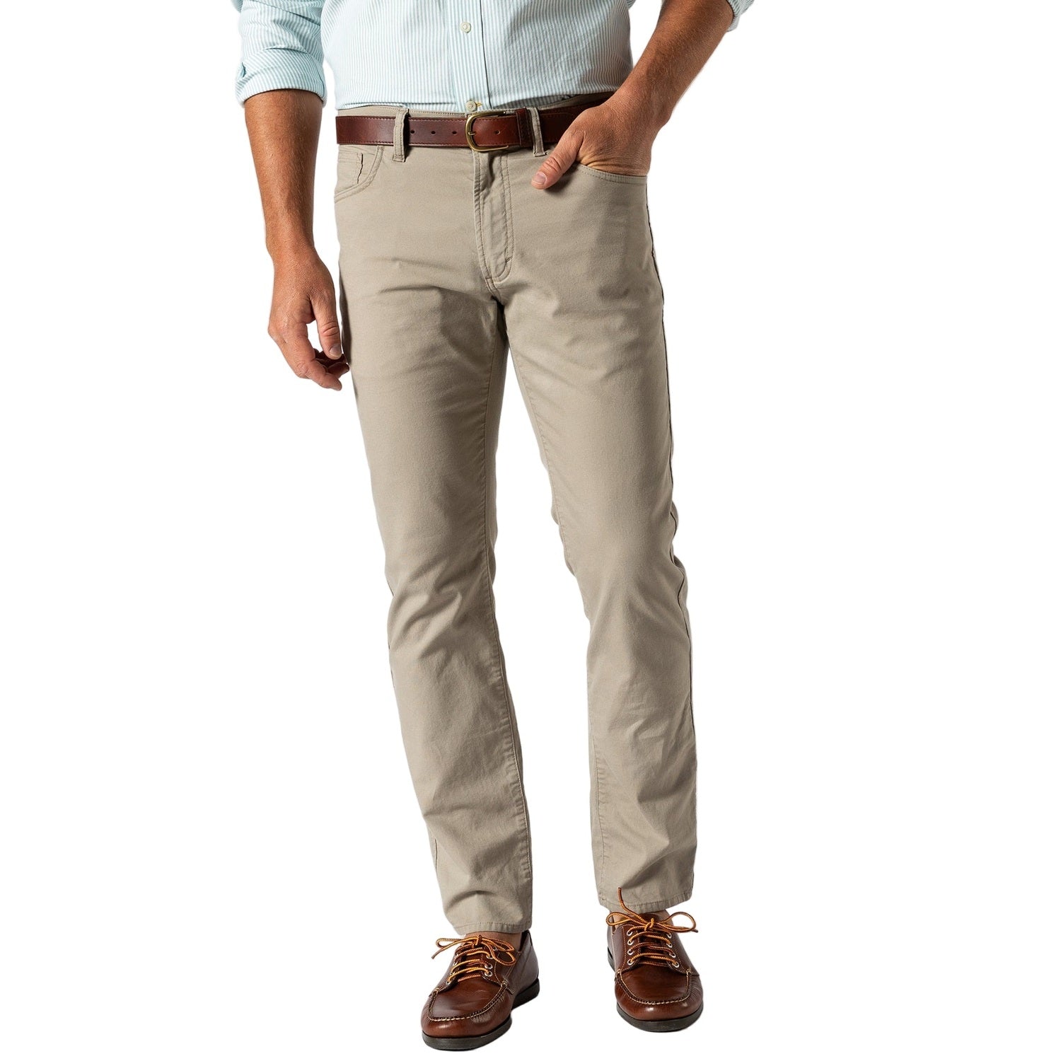 Duck Head 01. MENS APPAREL - MENS PANTS - MENS PANTS CASUAL Men's Classic Fit Pinpoint Canvas Five-Pocket Pant 034 KHAKI