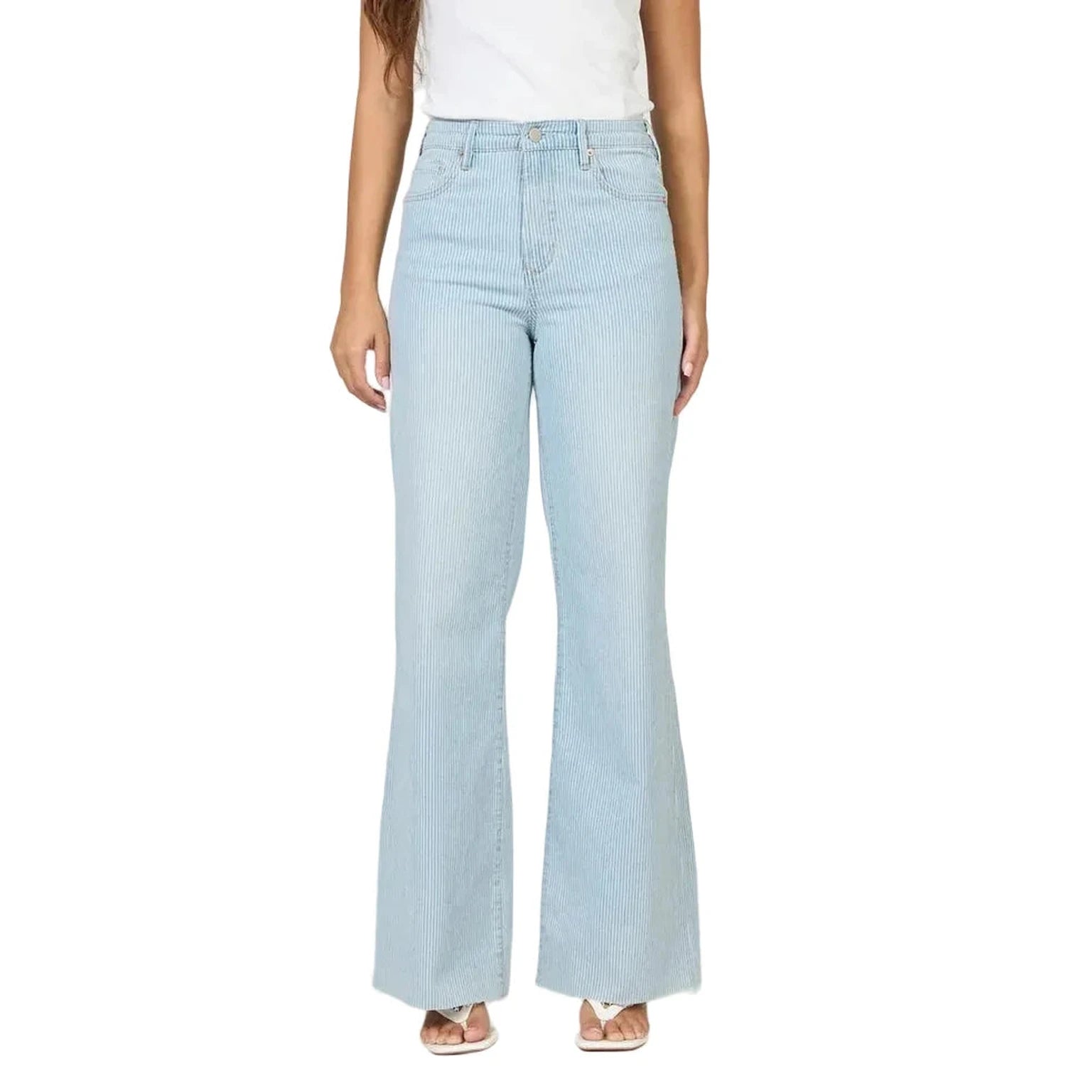 Dear John Denim 02. WOMENS APPAREL - WOMENS PANTS - WOMENS PANTS CASUAL Women's Fiona Super High Rise Wide Leg Jeans RAILROAD STIPES