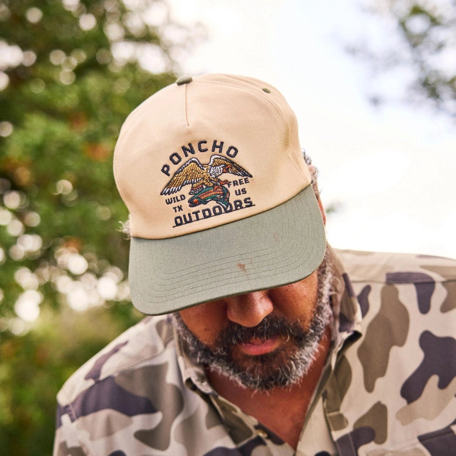 Poncho Outdoors 11. HATS - HATS BILLED - HATS BILLED Poncho Hat EAGLE AND TROUT